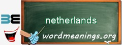 WordMeaning blackboard for netherlands